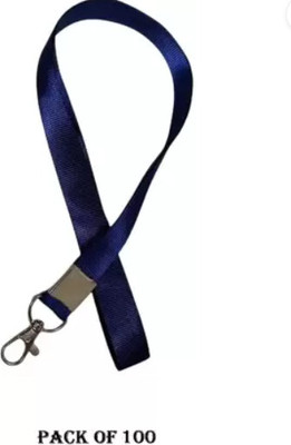JSMSH 1 inch Thick Lanyards with Badge Clip (Navy Blue, Pack 100) Lanyard(Navy Blue)