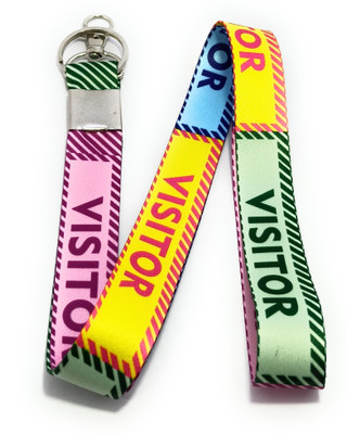 Key Era Visitor Fabric Id Holder Lanyard(Multicolour)