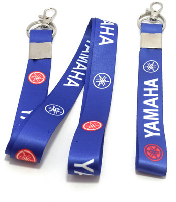 Key Era Yamaha Id Holder Fabric Keychain And Lanyard(blue)