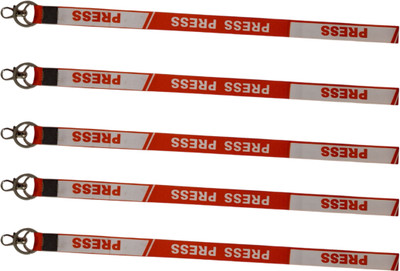 SPG LANYARD/RIBBAN PRESS ORANGE Lanyard for id Card or id Badge or Office PVC Card… Lanyard(ORANGE (PACK OF 5))