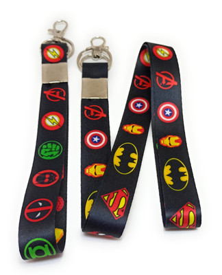 Key Era Avenger Set Of 2 Id Card Holder Keychain Lanyard(Black)