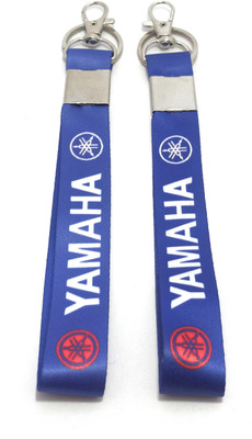 Key Era Yamaha Fabric Set Of 2 Keychain I'd Card Holder Lanyard(Blue)