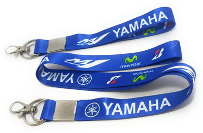 Key Era Yamaha M1 Movistar Fabric Keychain And Id Card Holder Lanyard(Blue)