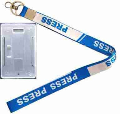 SPG PRESS Lanyard/Ribbons for ID Card with Free Transprent Holder for Lanyard(Compatible with Official Color RED 20 MM PACK OF 2)