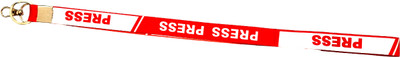 SPG PRESS Lanyard/Ribbons for ID Card with Free Plastic Double Side Lanyard(transprent Holder with Official Color RED LANYARD 20MM (PACK 0F 1))