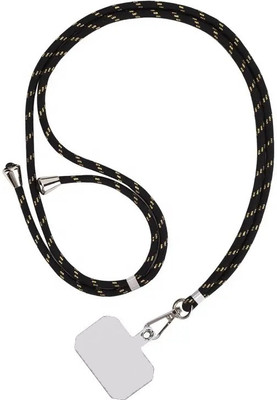 Finzatik Cell Phone Lanyard, Universal Mobile Holder Lanyard, Crossbody Lanyard Phone Charm(Black)