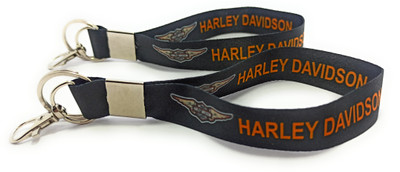 Key Era Harley Davidson Bike Fabric 2 pc Keychain Lanyard(Black)