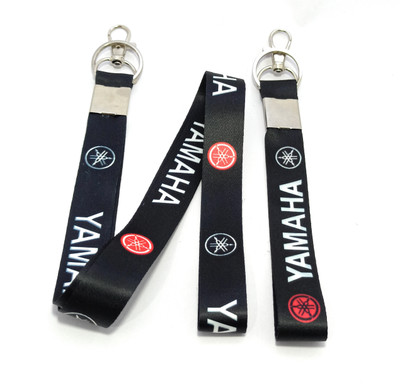 Key Era Yamaha Id Card Holder Fabric Combo Of 2 Keychain And Lanyard(black)