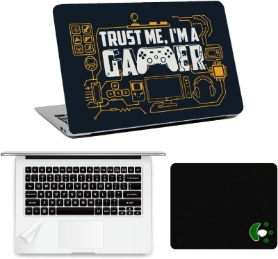 Namo Art 3in1 Accessories Pack Gamer Laptop Skins with PalmRest Skin and Mouse Pad Combo Set(Multicolor)