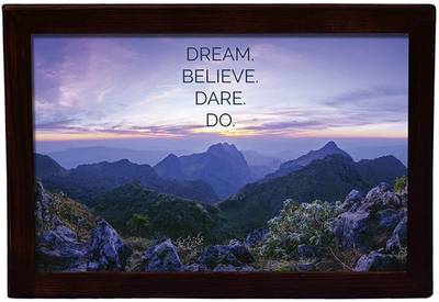 Coloron Dreamz Wooden Frame Printed Laptray for Laptop Table Desk Lap Tray with Cushion Bottom Wood Portable Laptop Table