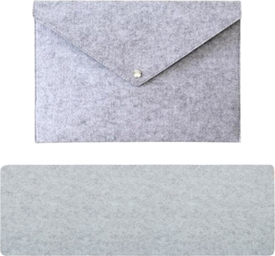 TIERNO 60*45 Cm Mouse Pad Desk Pad With 13-Inch Felt Laptop Sleeve Combo TI41/1 Combo Set(Multicolor)