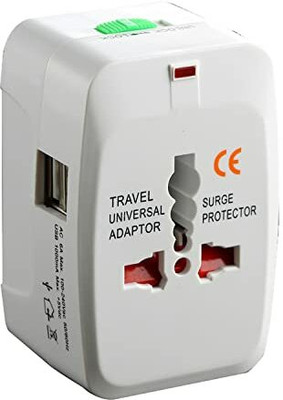 Sahaj Enterprise All in One USB Universal Worldwide Travel Adapter Plug for Laptops, Cameras Worldwide Adaptor(White)