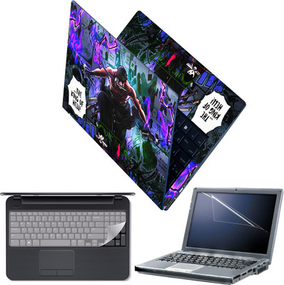 FineArts Full Body Laptop Skin with Screen Guard and Key Guard - The King of Hell Combo Set(Multicolor)