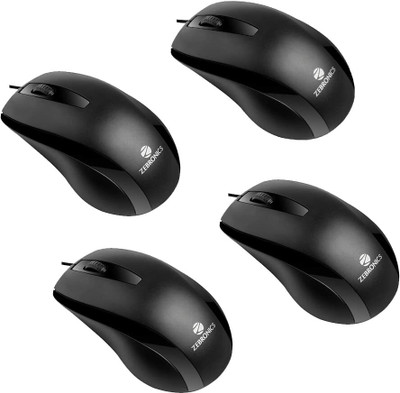 ZEBRONICS Alex Wired Optical Mouse PO 4 Combo Set(Black)
