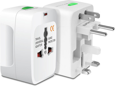 Shivish Universal Travel Adapter Plug Travel Adapter International All in One Worldwide Combo Set(White)