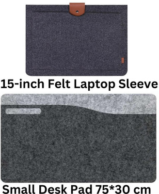 TIERNO Efficient Workspace: Felt Mouse Pad + 15 Inch Laptop Sleeve TI-718 Combo Set(Multicolor)