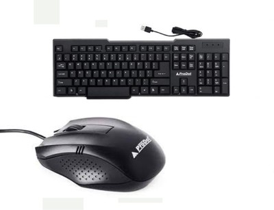 PRODOT Precision Combo FEEL USB Keyboard and MU-253s USB Mouse Duo for Seamless Control Combo Set(Black)