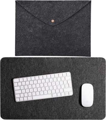 TIERNO 70*38 Cm Mouse Pad Desk Pad With 13-Inch Felt Laptop Sleeve Combo TI33/2 Combo Set(Multicolor)