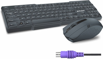 PRODOT PS2 Keyboard & Mouse Combo Set Compatible with Multi Devices Combo Set(Black)