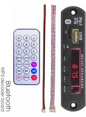 BALRAMA MP3 Audio Player Module Bluetooth Panel FM USB AUX Card Stereo Wireless TF Radio Combo Set(Bluetooth MP3 Decoding Board Module SD Card Slot / USB / FM / and Remote Control)