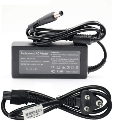 AKSH TRADING Laptop Charger Adapter For Dell Inspiron 13 14 15 5000 7000 Round Moti Thin Pin 90 W Adapter(Power Cord Included)