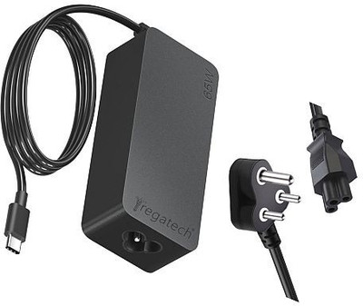 Regatech 65W USB Type-C Charger For Del Latitude 10 Rugged 7030 Extreme 65 W Adapter(Power Cord Included)