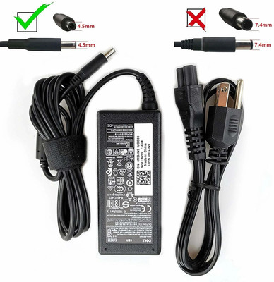 DELL Laptop Adapter Charger 65 W Adapter(Power Cord Included)