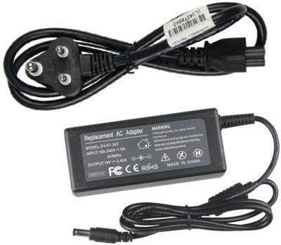Laplogix 65W 19V 3.42A Pin Size 5.5MM X 2.5MM Laptop Charger For Toshiba Satellite L850 65 W Adapter(Power Cord Included)