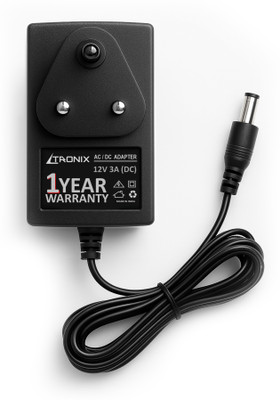 Ltronix 12V 3A Power Adapter for LED Light, CCTV, DC Motor,Router,Battery Charger&More 36 W Adapter(Power Cord Included)