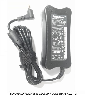 SOLUTIONS-365 COMPATIBLE ADAPTER FOR LENOVO 19V/3.42A BONE SHAPE 65W Ideapad Y33 Ideapad Y410 65 W Adapter(Power Cord Included)
