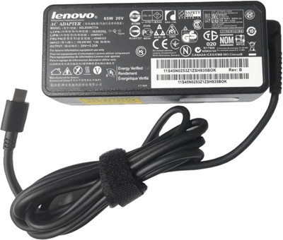 SOLUTIONS-365 COMPATIBLE LENOVO 65W C TYPE ADAPTER FOR LENOVO THINKPAD L480 T480S YOGA 720 13 65 W Adapter(Power Cord Included)