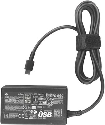 HP l 65W USB Type-C Laptop Charger Adapter with Power Cable 65 W Adapter(Power Cord Included)