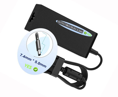 ULTRAZONE Compatible for Latitude Big Pin 65 W Adapter(Power Cord Included)