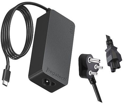 Regatech 65W USB Type-C Charger For Del Latitude 3520 65 W Adapter(Power Cord Included)