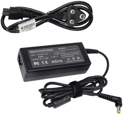 Laplogix 65W 19V 3.42A Regular Pin 5.5X1.7MM Laptop Charger For Acer Aspire AS5733 65 W Adapter(Power Cord Included)
