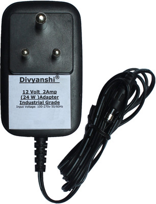 Divyanshi 12V 2A Industrial Grade DC Adapter for CCTV Camera, Setup Box, Broadband Routers 24 W Adapter