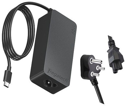 Regatech 65W USB Type-C Charger For Del Latitude 7310 65 W Adapter(Power Cord Included)