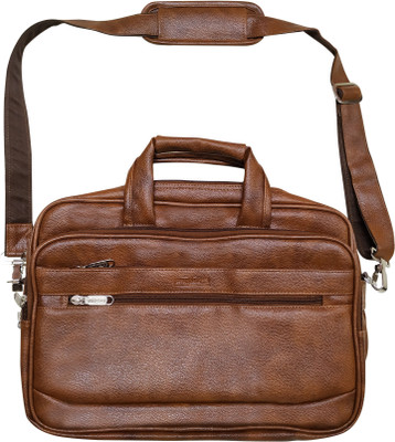 SPRINGWAY 15.6 inch Expandable Laptop Messenger Bag(Brown)
