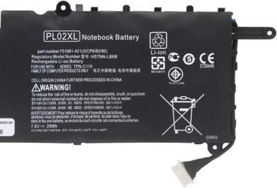 SOLUTIONS-365 Compatible PL02XL battery for hp PL02XL TPN-C115 7177376-001 751681-231 21CP6 / 60/80. 751681-421 751875-001 751875-005 HSTNN-DB6B HSTNN-LB6 BPL02029XL-PR 3 Cell Laptop Battery