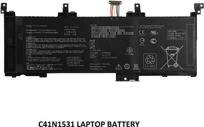 SOLUTIONS-365 COMPATIBLE C41N1531 BATTERY FOR ASUS GL502VS-0061A6700HQ ROG STRIX G502VS-FY341T 4 Cell Laptop Battery