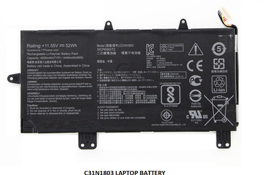 SOLUTIONS-365 COMPATIBLE C31N1803 BATTERY FOR ASUS ZENBOOK PRO 14 UX480 UX480FD UX450FD SERIES 4 Cell Laptop Battery