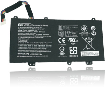 SOLUTIONS-365 SG03XL / HSTNN‑LB7E 3‑Cell 61.6 Wh Li‑Polymer Battery for HP Envy 17 / Envy M7 Series – 11.55 V / 5150 mAh 3 Cell Laptop Battery