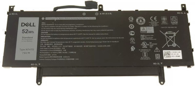 DELL N7HT0 (52Wh 6500mAh) 4-Cells Battery Replacement for Latitude 9510 9520 / Latitude 9520 2-in-1 Series Laptop 4 Cell Laptop Battery