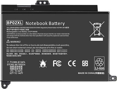 WEFLY BP02041XL Battery Compatible with HP Pavilion 15-AU010WM 15-AU018WM 15-AU123CL 15-AW053NR 15-AU159NR 15-AU030WM, Replacement for BP02XL BP02041XL TPN-Q172 TPN-Q175 2ICP7/65/80(7.7V 41Wh) 3 Cell Laptop Battery