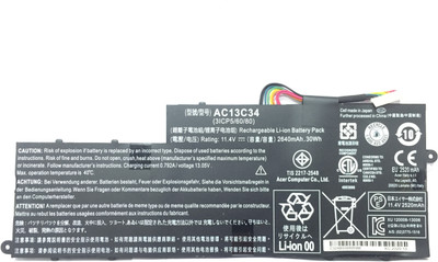 Acer AC13C34 LAPTOP BATTERY FOR Aspire V5-122P V5-132P E3-111 E3-112V 3 Cell Laptop Battery