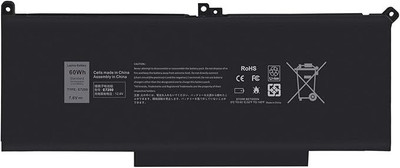 WEFLY F3YGT 7.6V/60Wh Laptop Battery for De/ll Latitude 12 7000 7280 7290 De/ll Latitude 13 7000 7380 7390 De/ll Latitude 14 7000 7480 7490 De/ll Latitude E7280 E7290 E7380 E7390 E7480 E7490 4 Cell Laptop Battery