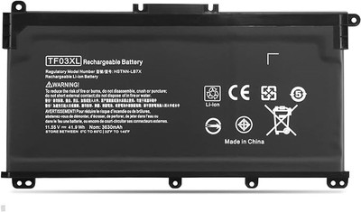 WEFLY TF03XL Laptop Battery for HP Pavilion X360 14-bf0xx 14-bk0xx 14-bp0xx 14-cd0xx 15-cc0xx 15-cd0xx 15-ck0xx 17-ar0xx 14-cd0101ng 14-cd0102ng cd020 0ng ng cd0201NG CD0302NG CD0303NG CD0308NG CD0402NG 4 Cell Laptop Battery