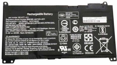 TechSonic RR03XL HSTNN-Q02C HP ProBook 430 440 450 455 470 G4 mt20 851477-421 851477-541 6 Cell Laptop Battery