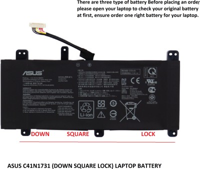 ROTECH SOLUTIONS ASUS C41N1731 ( DOWN SQUARE LOCK) LAPTOP BATTERY FOR ASUS ROG Strix GL504GM-ES152T, ROG Strix Scar II GL504GV-ES050T, GL764GW, ROG Strix GL504GW Scar II Edition, ROG GL504GW-ES079, ROG Strix GL504GM-ES258T, ROG Strix GL504GS-ES111T, ROG STRIX SCAR II GL704GM-EV002, ROG Strix Scar II