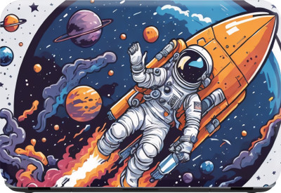 SCOTLON _Single Panel_Astronaut with rocket_ Vinyl Laptop Decal 15.5